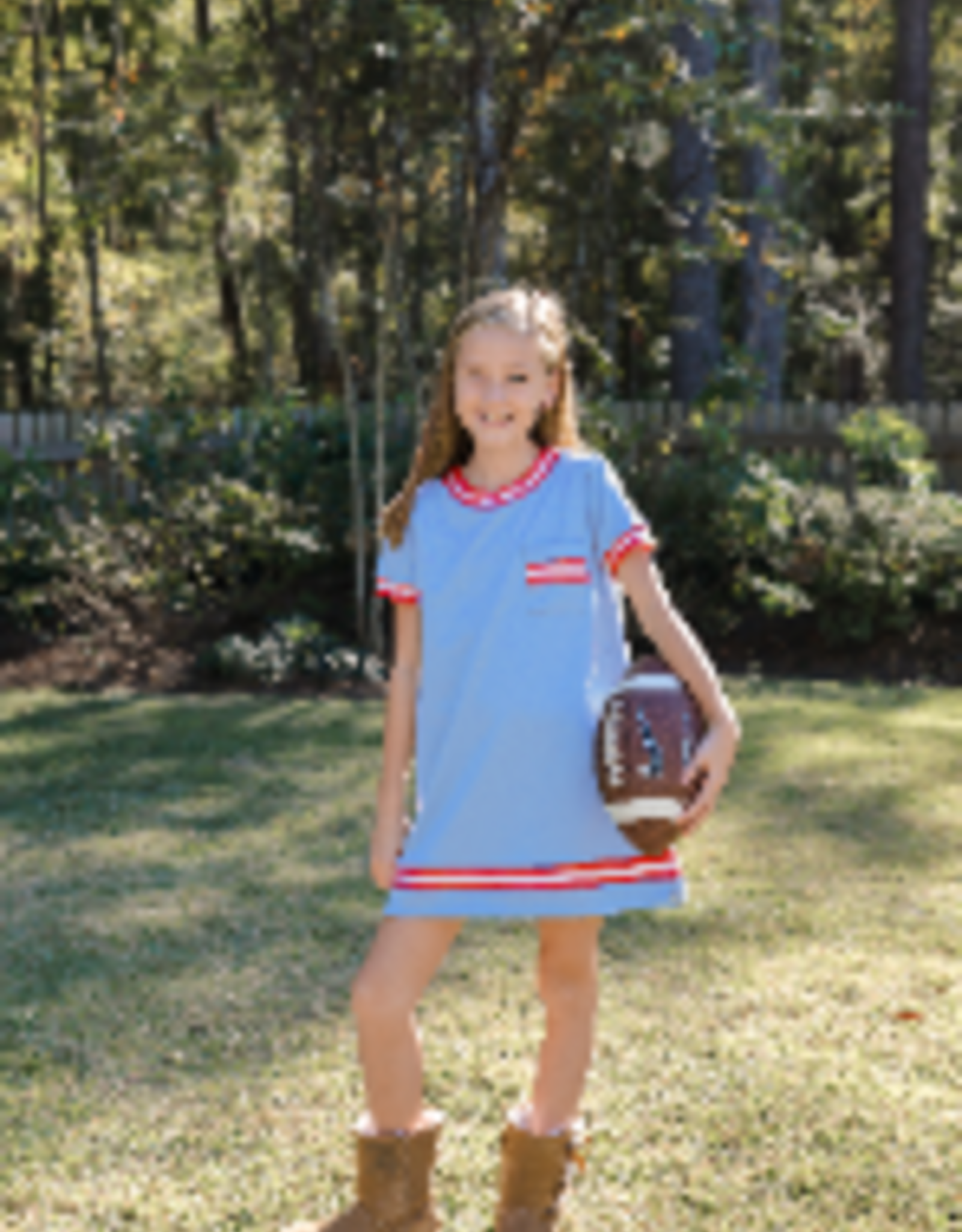 Set Proper Landry Dress Game Day Blue