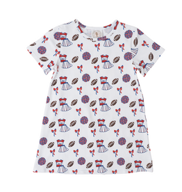 Cypress Row Varsity Red & Blue Susie Swing Dress