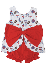 Cypress Row Varsity Red & Blue Blaire Bow Back Set