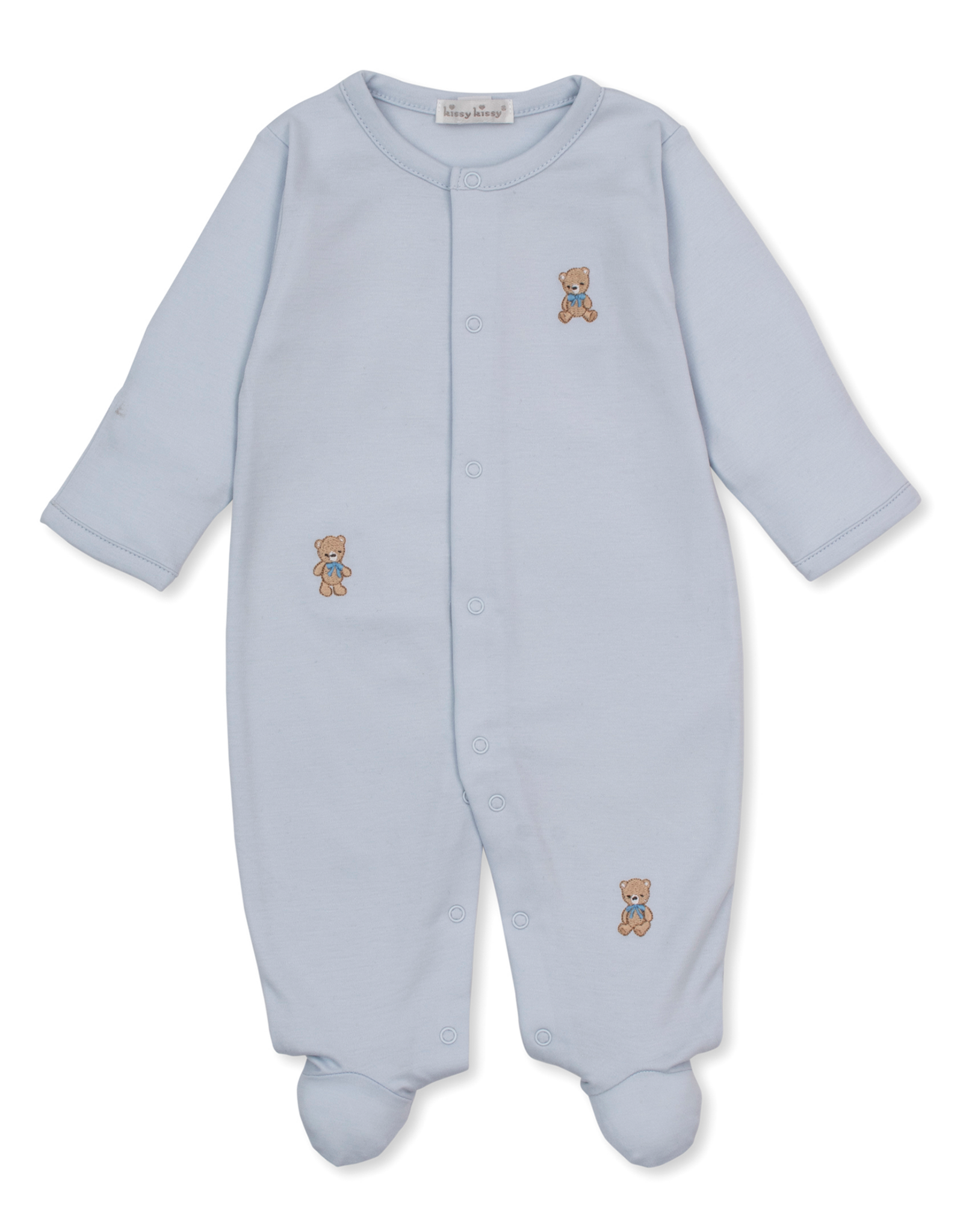 Kissy Kissy Teddy Bear Club Footie BLUE