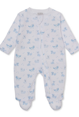 Kissy Kissy Puppy Paws Zip Footie BLUE