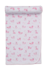 Kissy Kissy Puppy Paws Blanket PINK