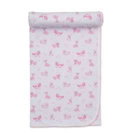 Kissy Kissy Puppy Paws Blanket PINK
