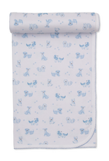 Kissy Kissy Puppy Paws Blanket BLUE