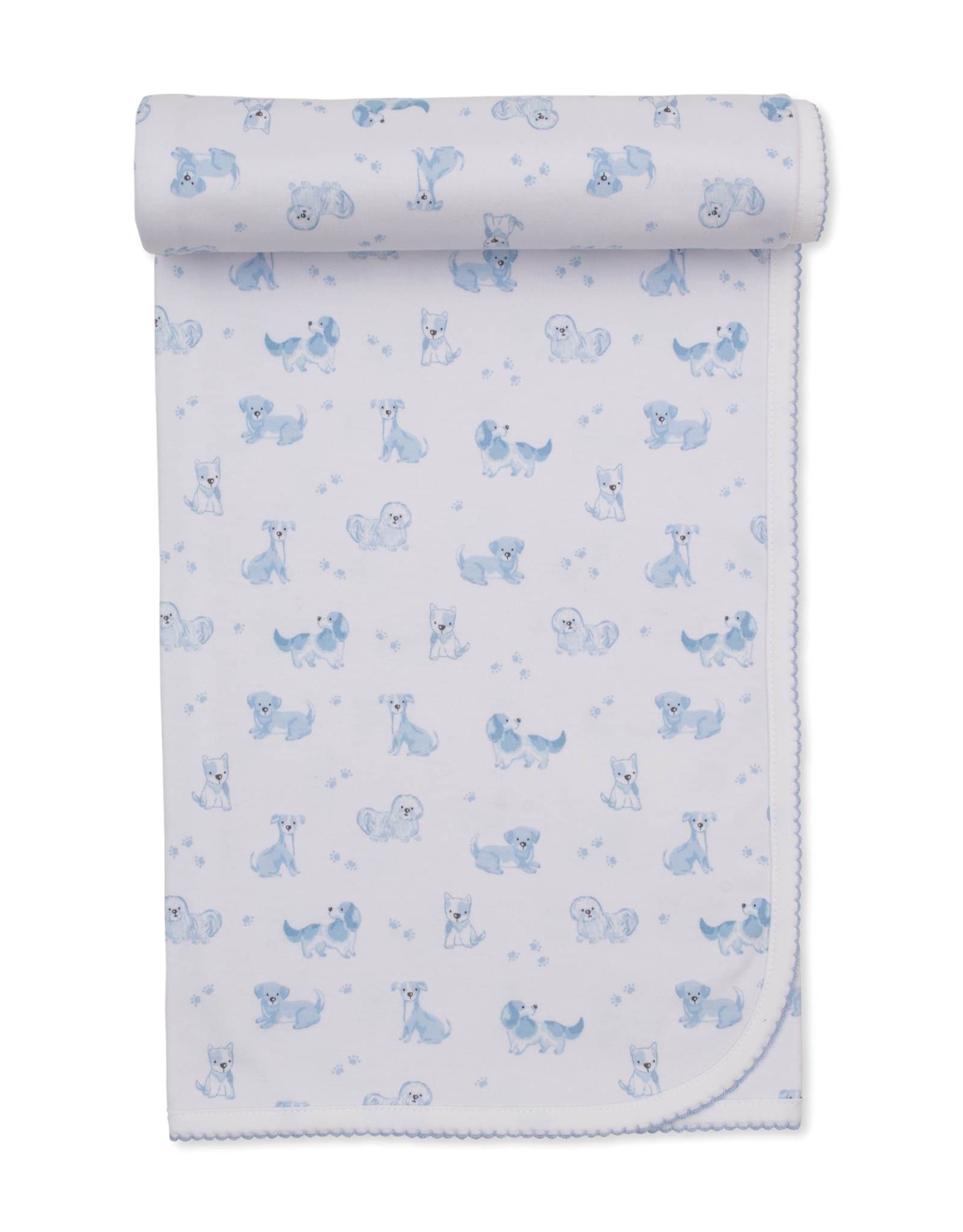 Kissy Kissy Puppy Paws Blanket BLUE