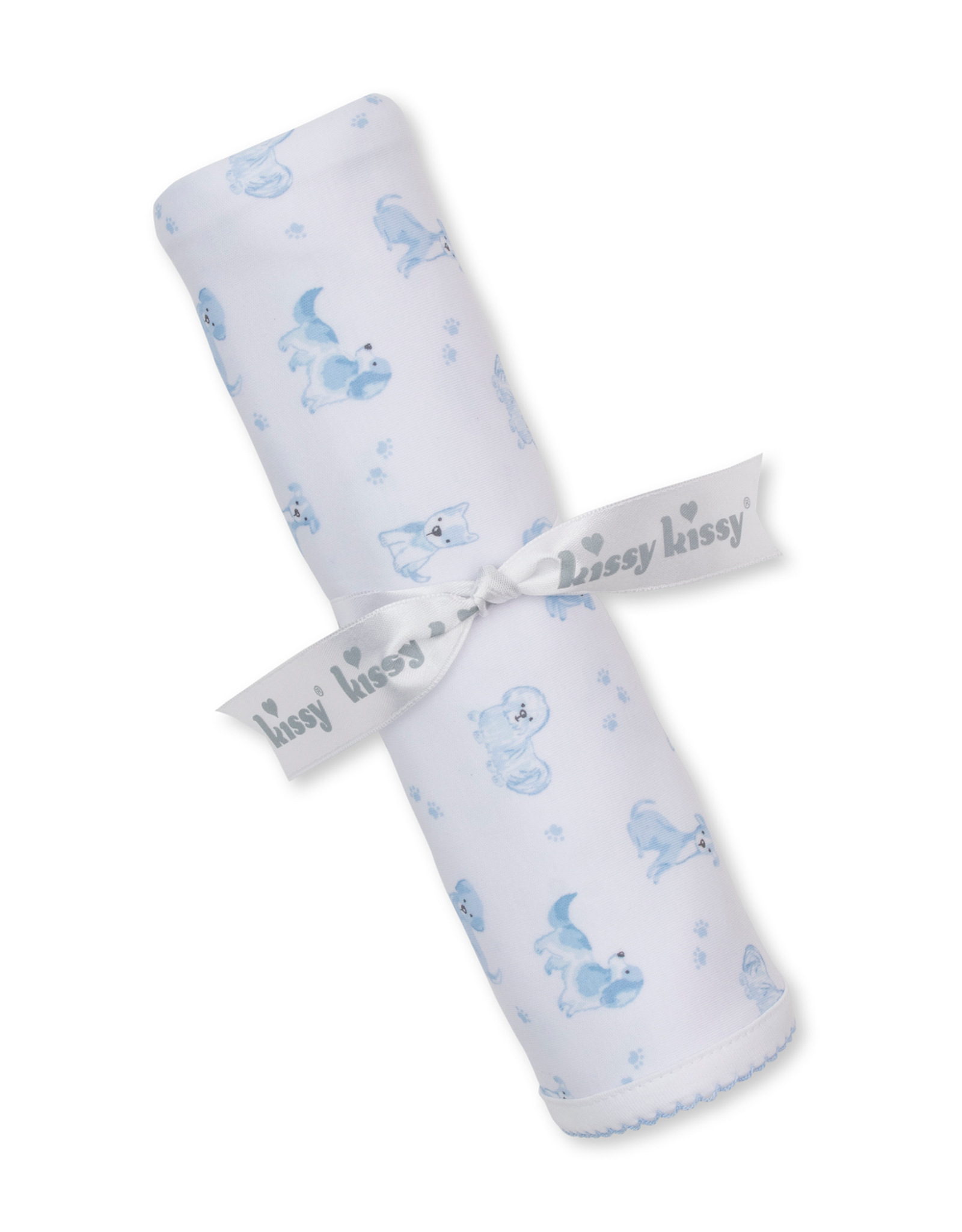 Kissy Kissy Puppy Paws Blanket BLUE