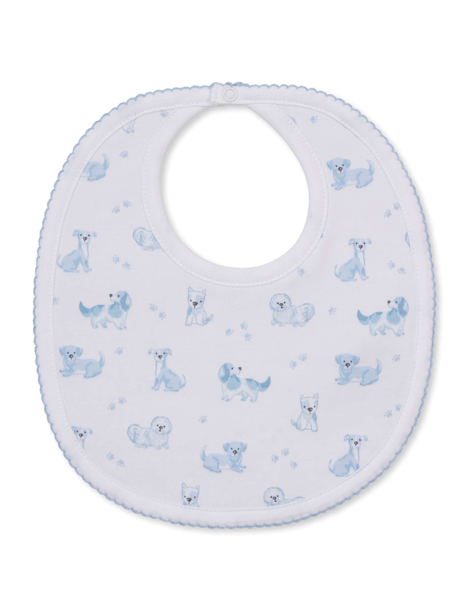 Kissy Kissy Puppy Paws Bib BLUE