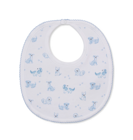 Kissy Kissy Puppy Paws Bib BLUE