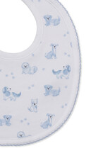 Kissy Kissy Puppy Paws Bib BLUE