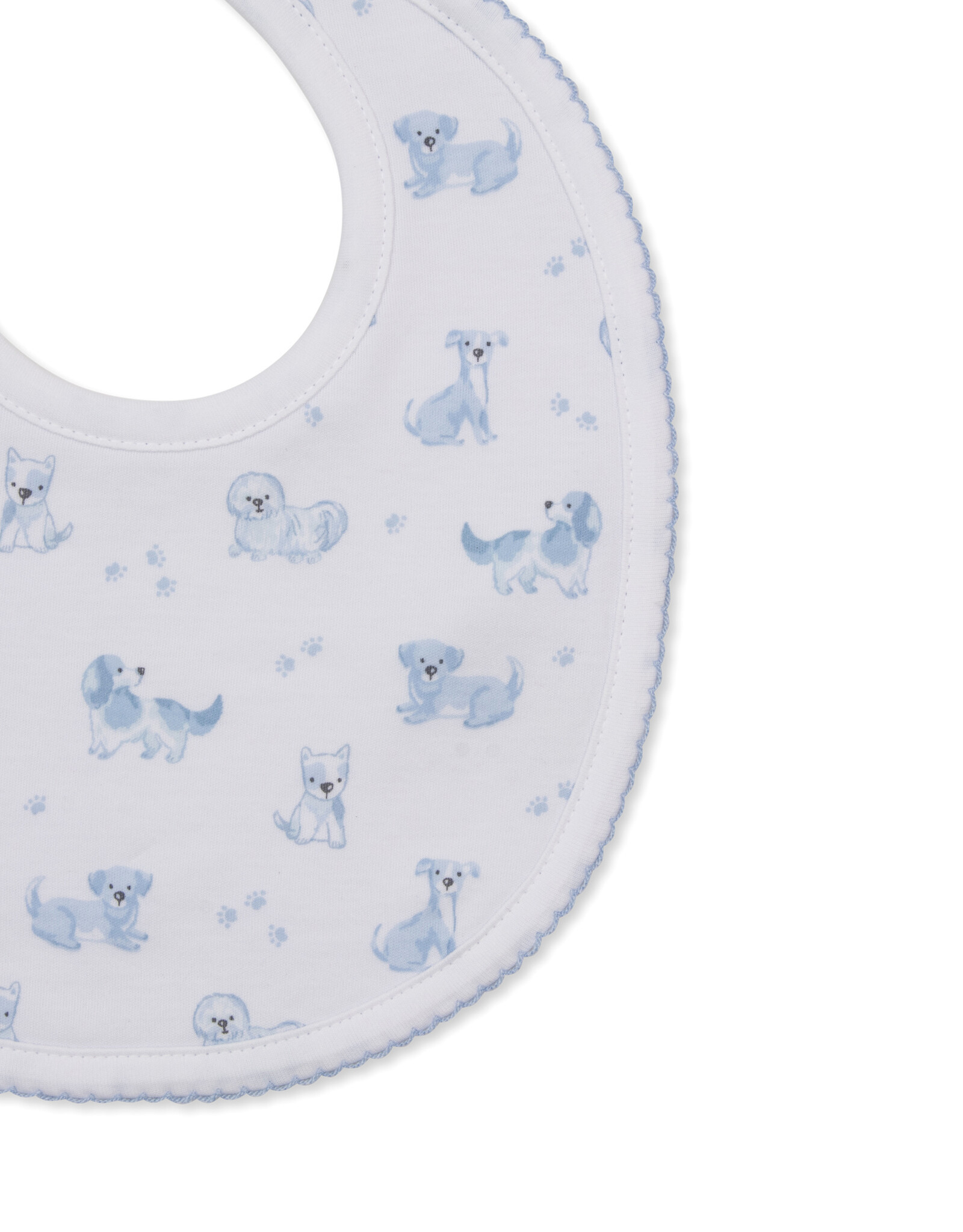 Kissy Kissy Puppy Paws Bib BLUE