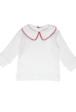 Luigi KB042 LS Boy Collared Shirt White/Red