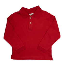 Luigi Long Sleeve Polo Red
