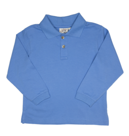 Luigi Long Sleeve Polo Chambray