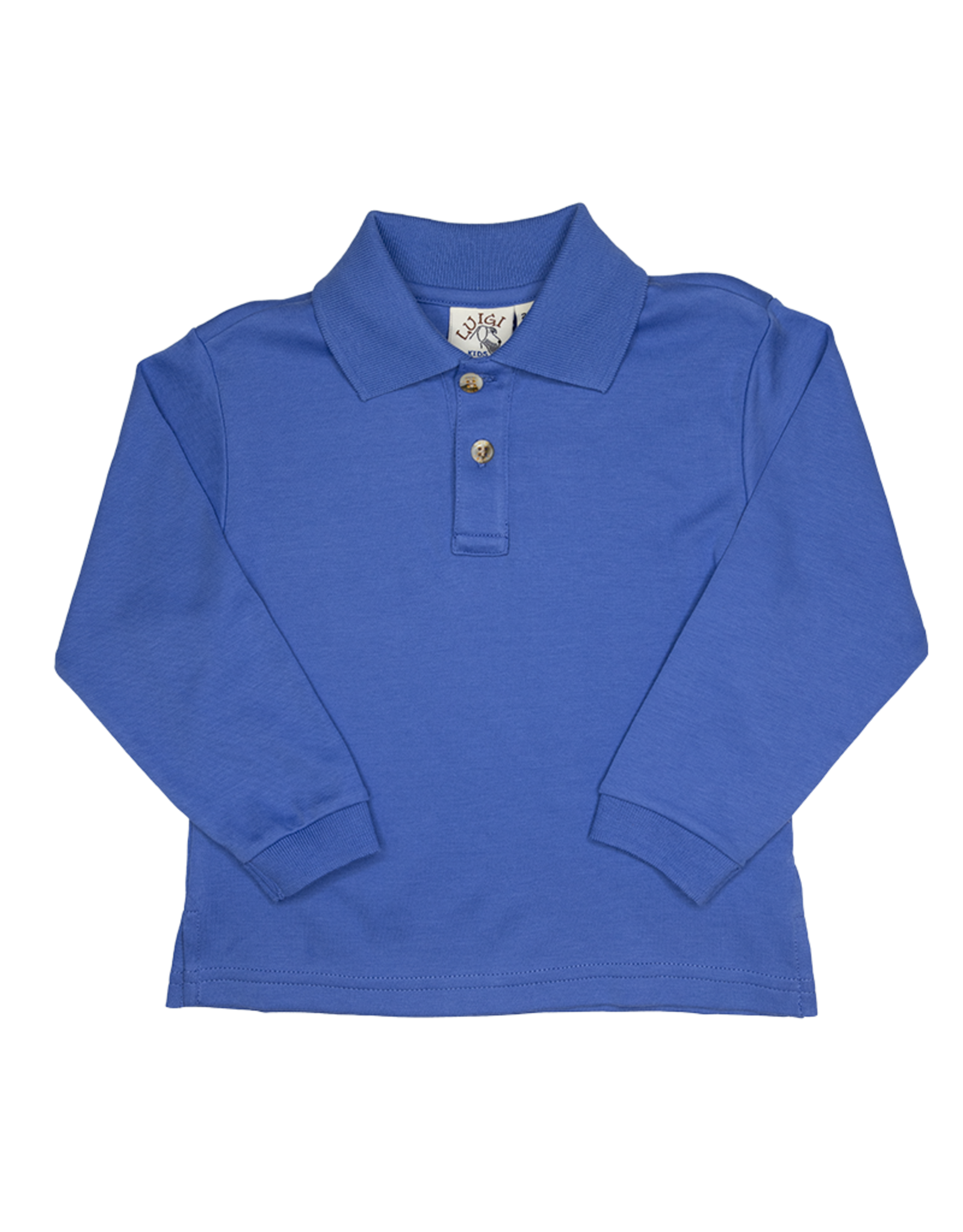 Luigi ITP014 LS Polo Dark Chambray 146