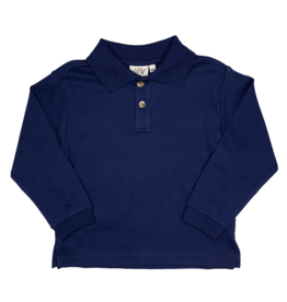 Luigi Long Sleeve Polo Navy
