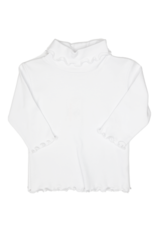 Luigi ITS001F Lettuce Edge Turtle Neck White