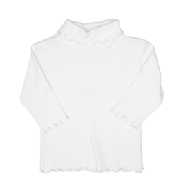 Luigi Lettuce Edge Turtle Neck White