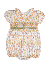 Lulu Bebe LBF26 Rosie Fall Floral Smocked Bubble