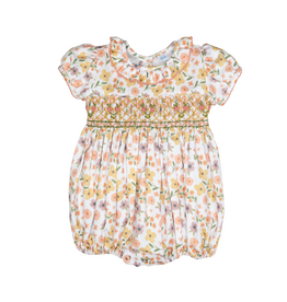 Lulu Bebe Rosie Fall Floral Smocked Bubble