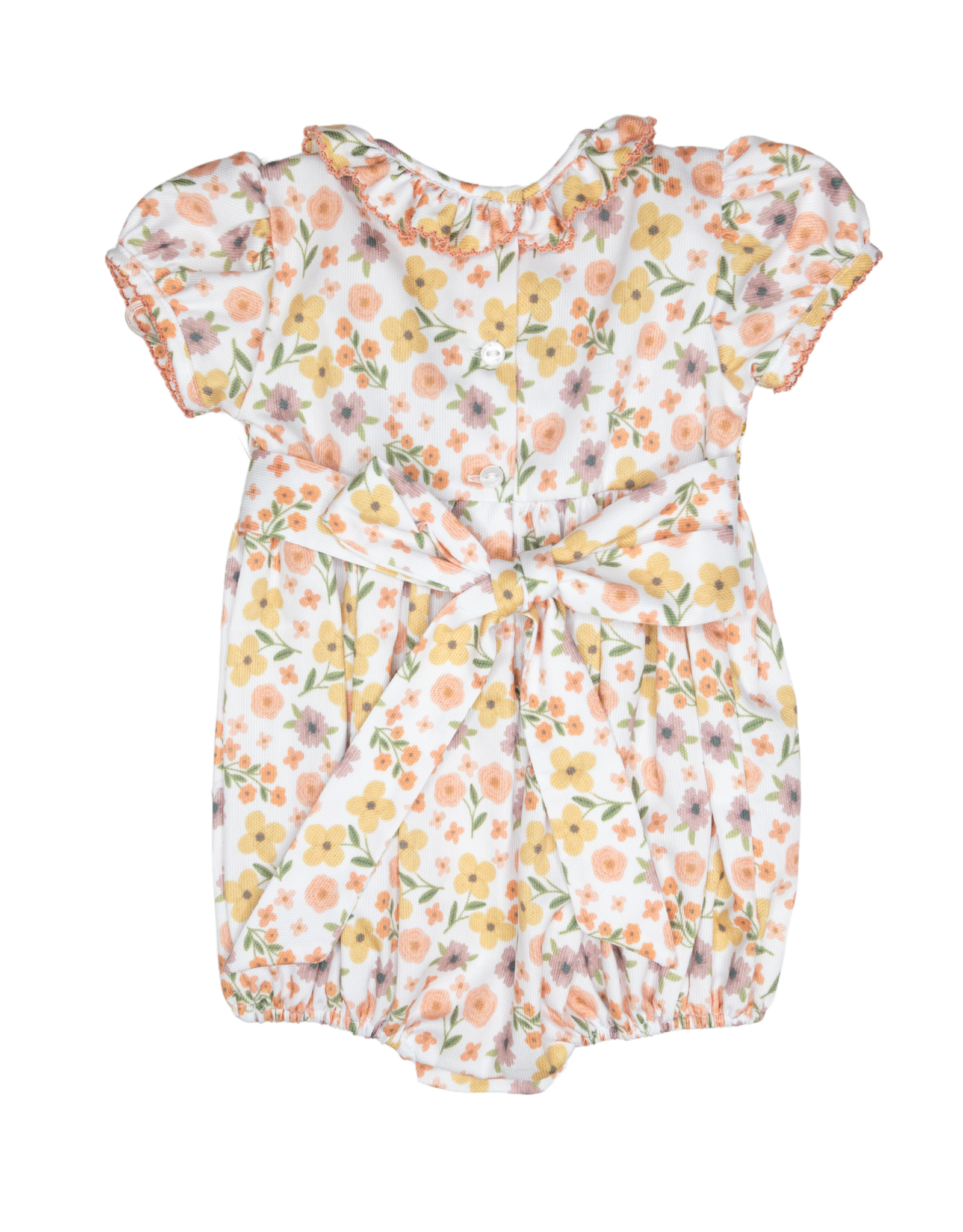 Lulu Bebe LBF26 Rosie Fall Floral Smocked Bubble