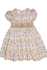 Lulu Bebe LBF26 Rose Fall Floral Smocked Waist Dress