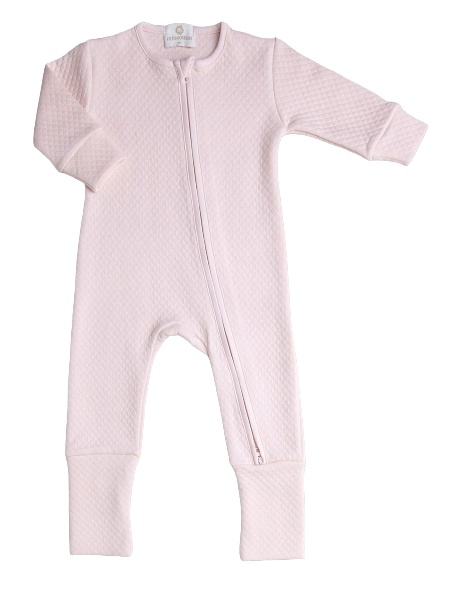Miocotton MC Quilted Zipper Romper PINK