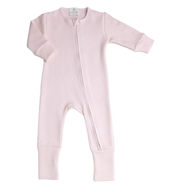 Miocotton Quilted Zipper Romper PINK