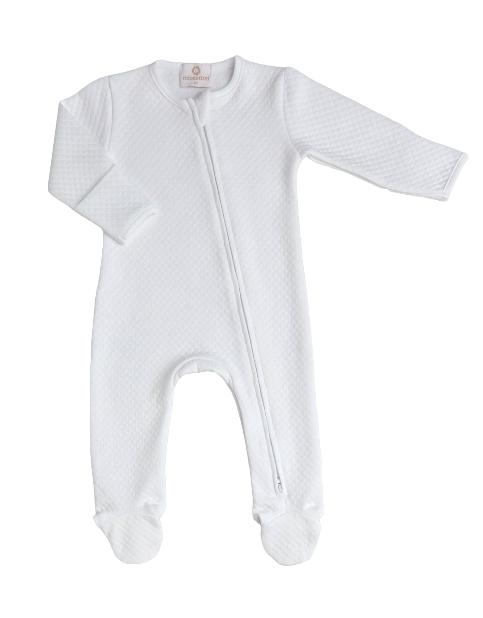 Miocotton MC Quilted Zipper Footie WHITE