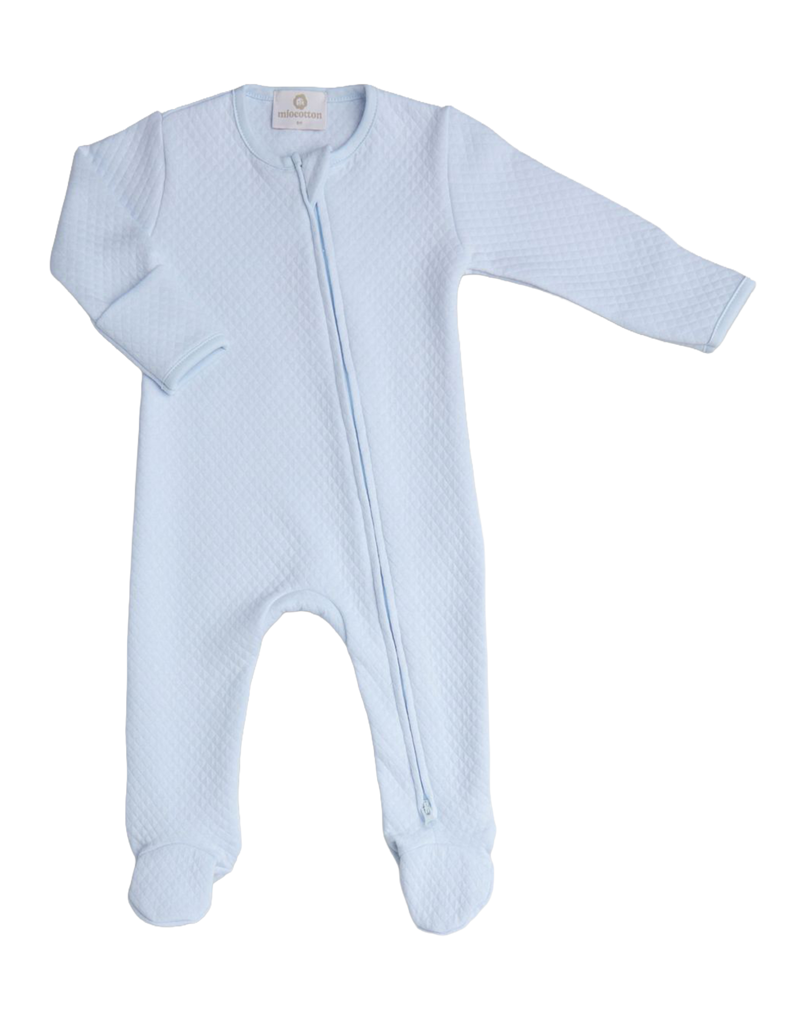 Miocotton MC Quilted Zipper Footie BLUE
