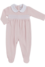 Miocotton MC Daphne Special Knit Smocked Footie PINK