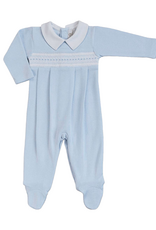 Miocotton MC Renzi Special Knit Smocked Footie BLUE