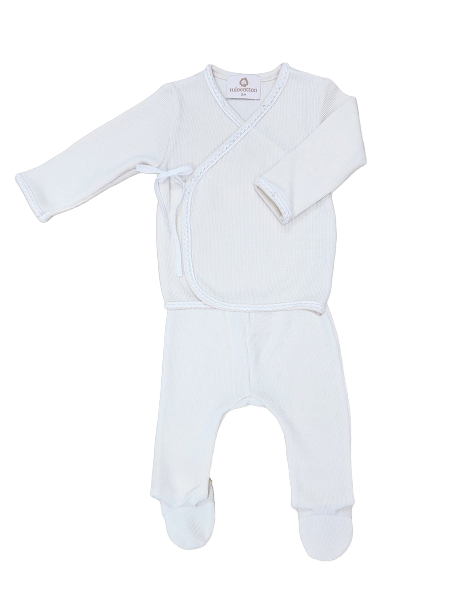 Miocotton MC Milen Special Knit Kimono Set WHITE