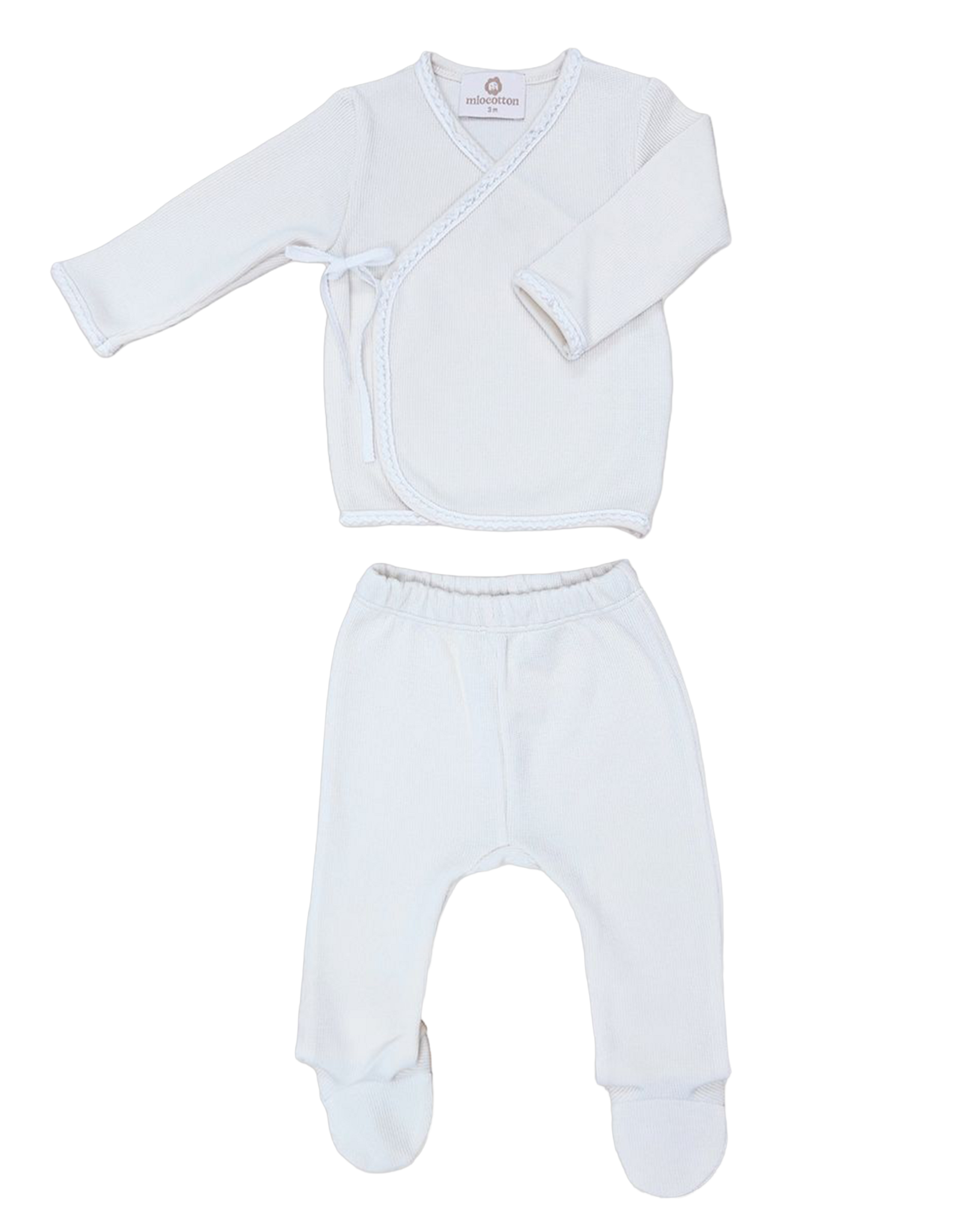 Miocotton MC Milen Special Knit Kimono Set WHITE