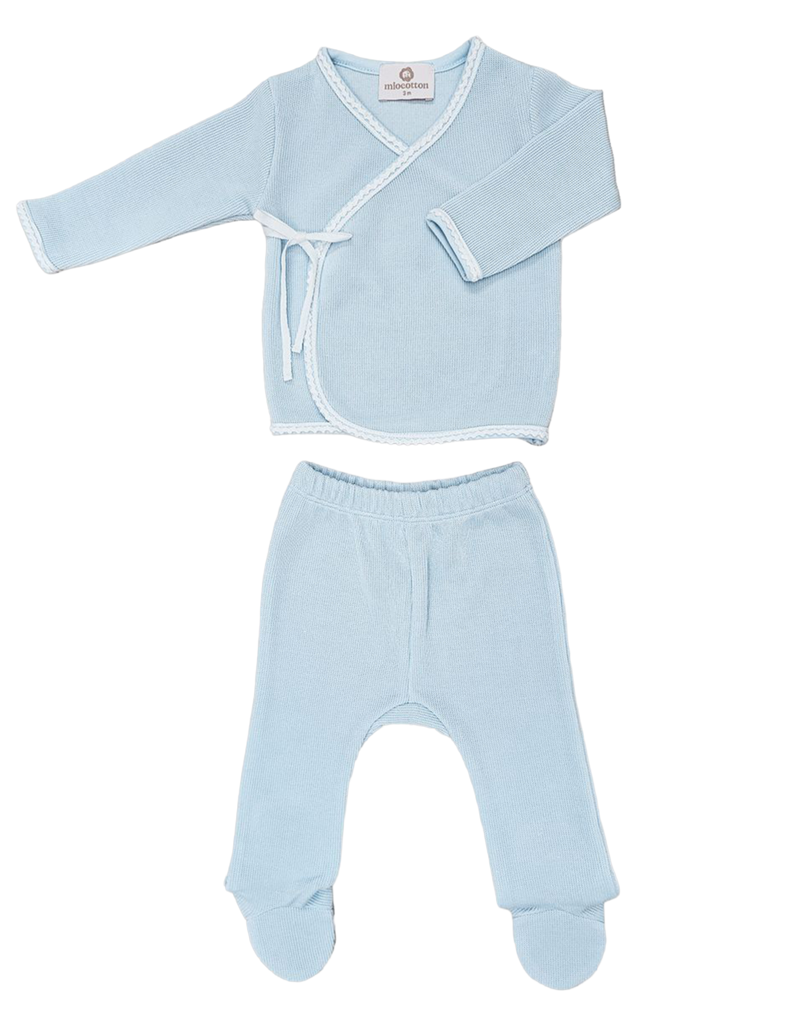 Miocotton MC Milen Special Knit Kimono Set BLUE