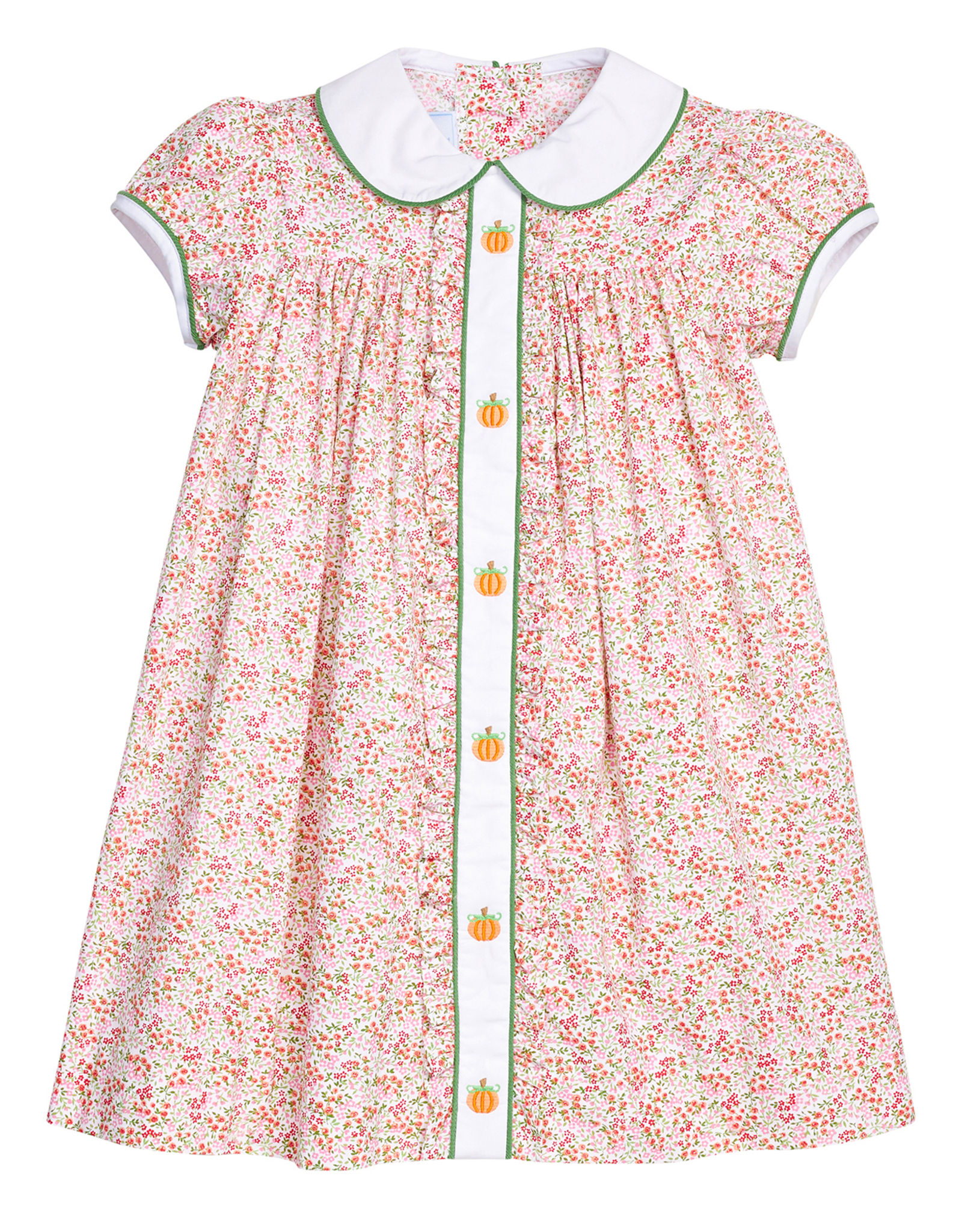 Little English LEF26 Ruffled Sally Dress Pumpkins