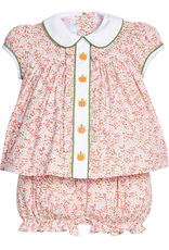 Little English LEF26 Ruffled Sally Bloomer Set Pumpkins