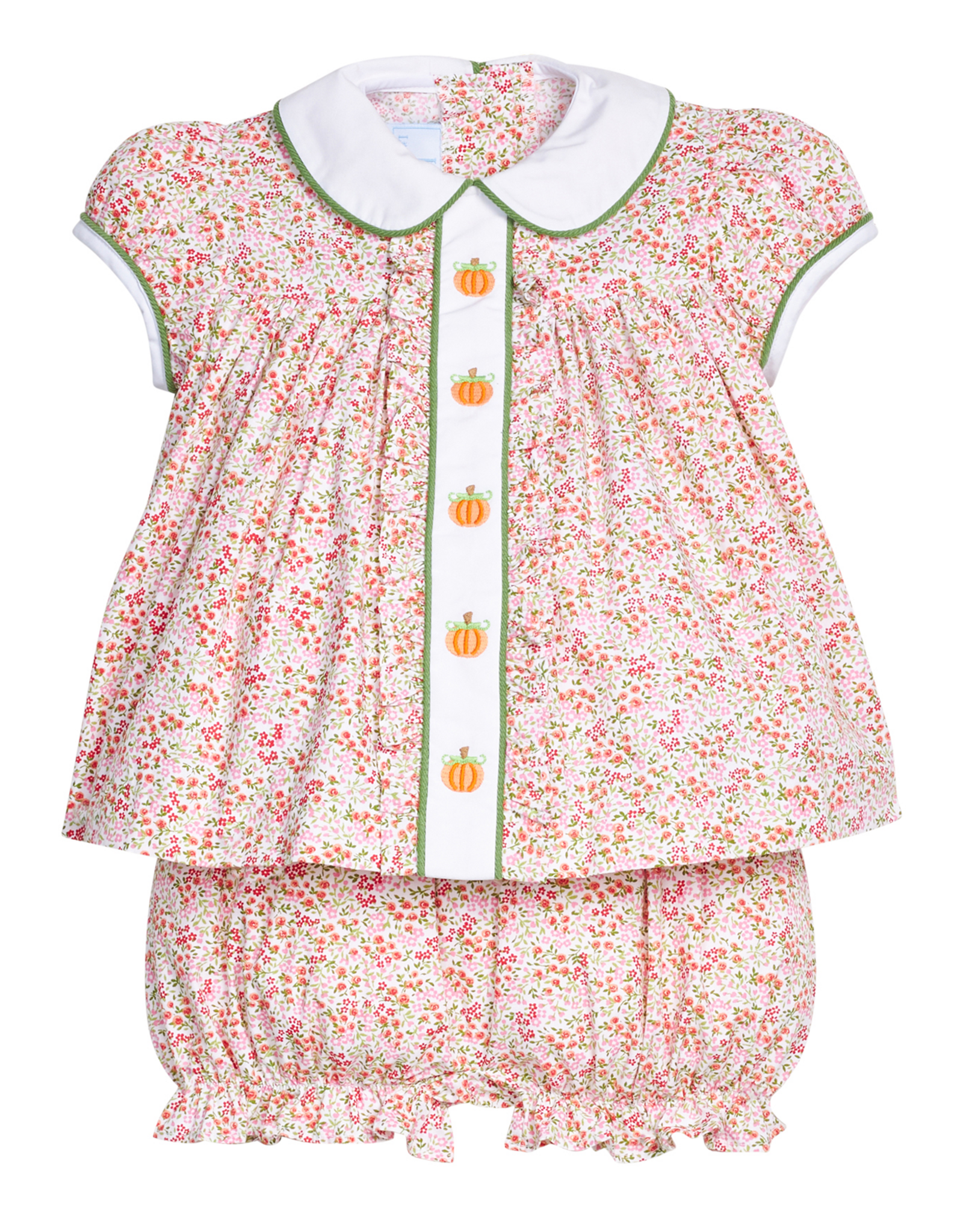 Little English LEF26 Ruffled Sally Bloomer Set Pumpkins