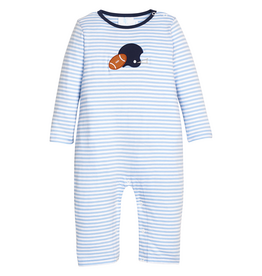 Little English Applique Football Helmet Romper