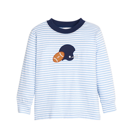 Little English Applique Football Helmet Shirt