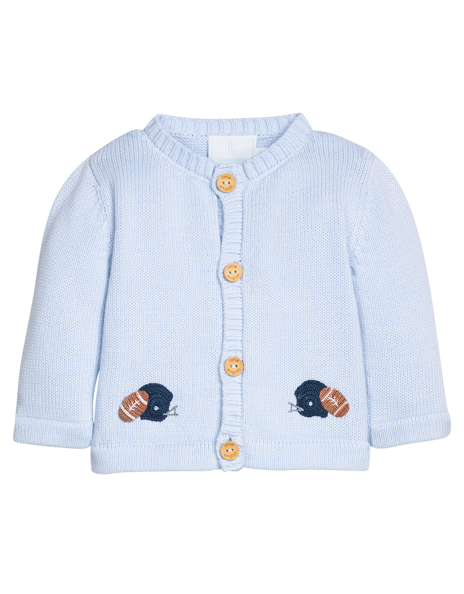 Little English LEF26 Crochet Cardigan Football Helmet