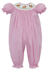 Petit Bebe 123F2 Puppies Smocked Bishop Long Bubble