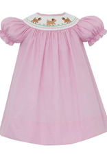 Petit Bebe 123R Puppies Smocked Bishop Dress