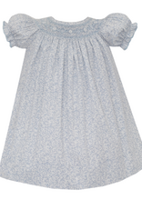 Petit Bebe 103A Grace Lt. Blue Liberty Print Smocked Bishop Dress