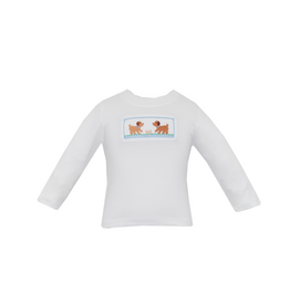 Petit Bebe Puppies Smocked Shirt