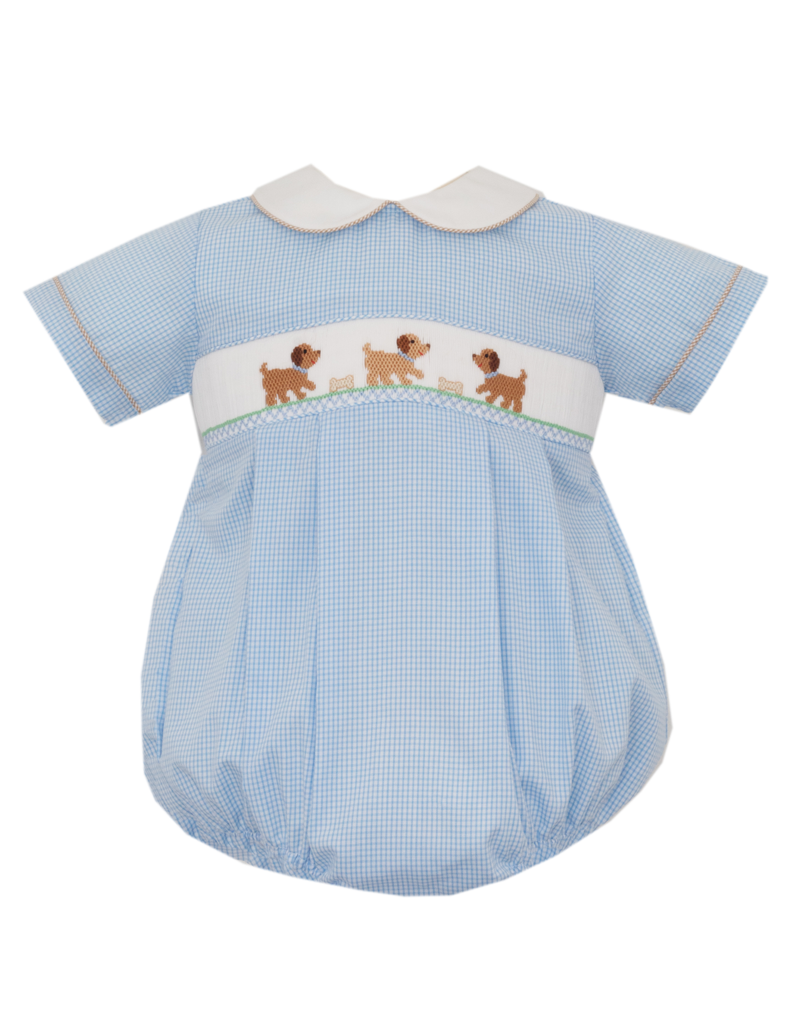 Petit Bebe 123BB Puppies Smocked Bubble
