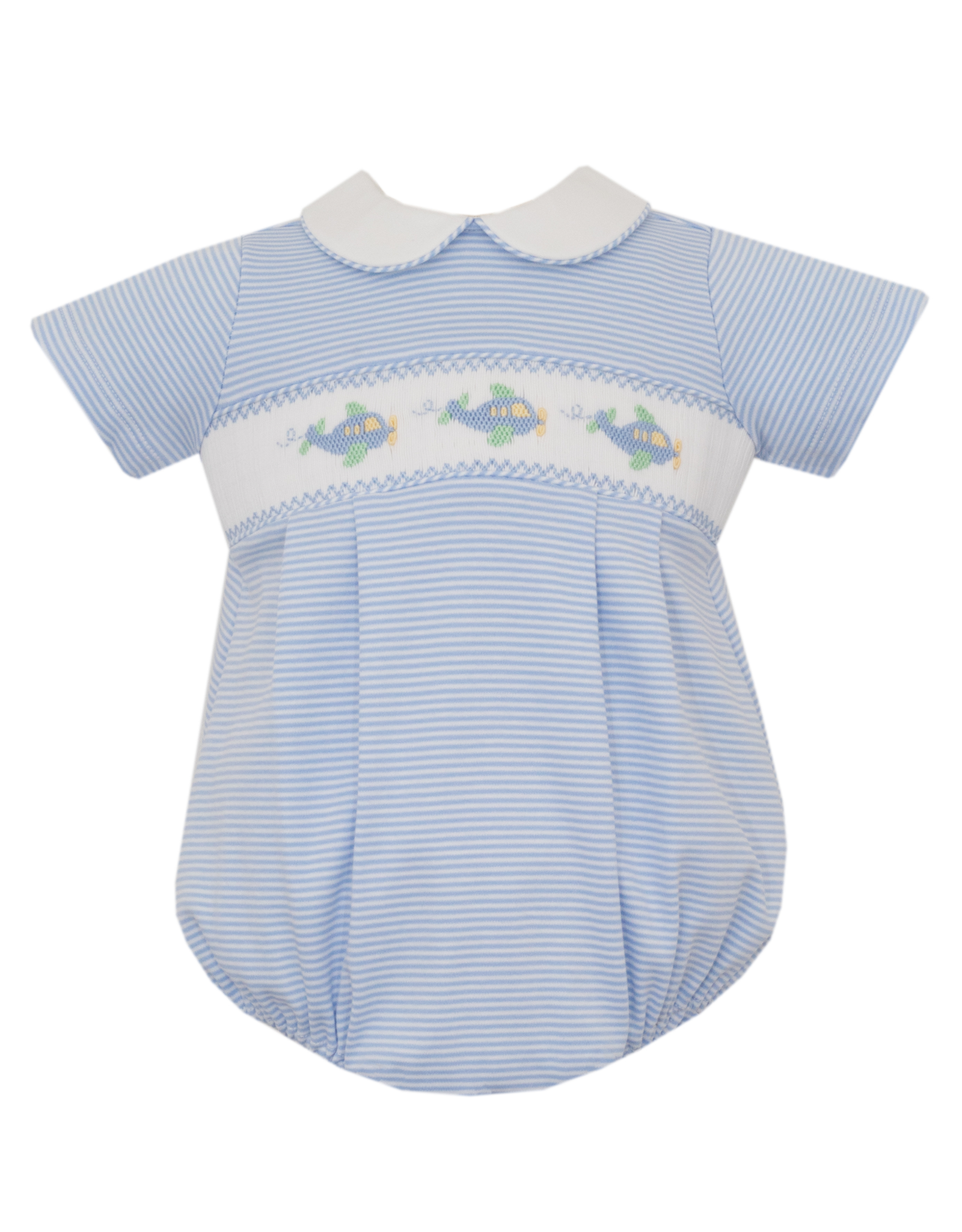 Petit Bebe 432BB Airplane Knit Smocked Bubble