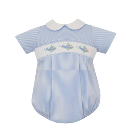 Petit Bebe Airplane Knit Smocked Bubble