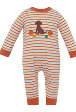 Claire and Charlie 5060H Fall Puppy Applique Romper