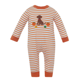 Claire and Charlie Fall Puppy Applique Romper