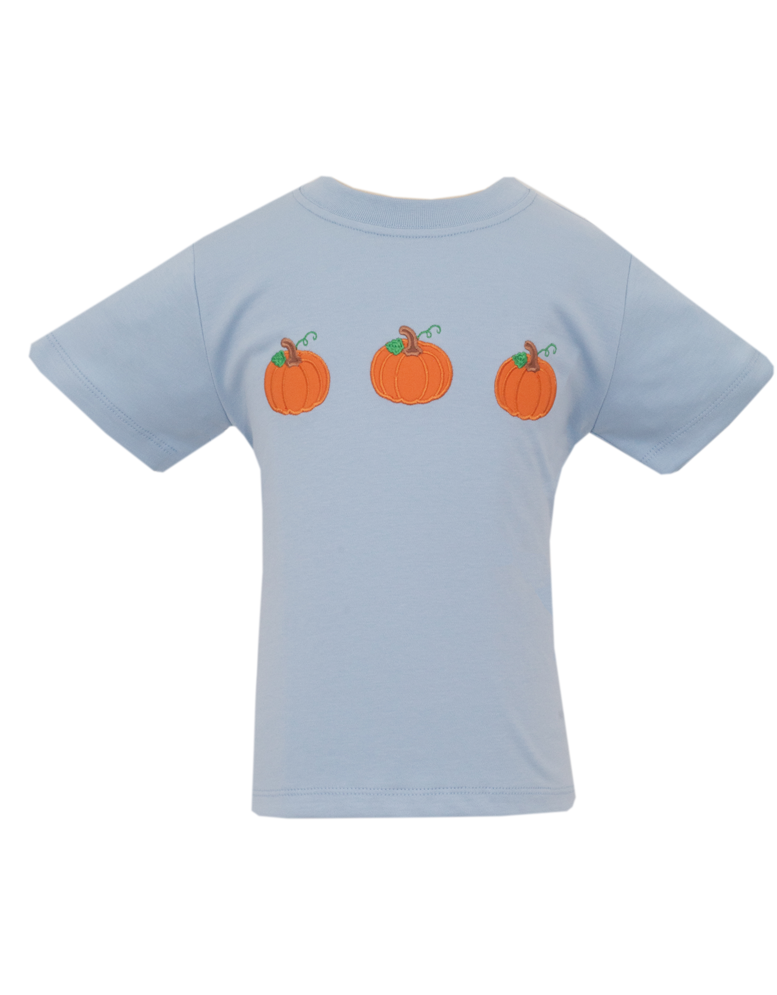 Claire and Charlie 5003P Blue Pumpkin Applique Shirt